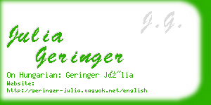 julia geringer business card
